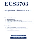 ECS3703 - ASSIGNMENT 2 SOLUTIONS (SEMESTER 02 - 2022)