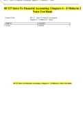 BU127 Intro To Financial Accounting   Chapters 6 &ndash; 8 Midterm 2 Notes Test Bank