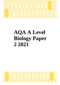 AQA A Level Biology Paper 2 2021