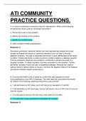 ATI COMMUNITY HEALTH PRACTICE QUESTIONS WITH ANSWERS.