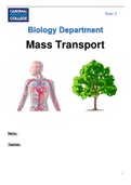 AQA A Level Biology - Mass Transport (2020-21)