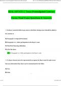 RealEstateU- Texas Promulgated Contract Forms Final Exam 2025 Questions with 100&percnt; Correct Answers &vert; Verified &vert; Latest Update