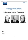 AQA A Level Biology - Inheritance and Evolution (2021-22)