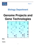 AQA A Level Biology - Gene Projects and Gene Technologies (2021-22)