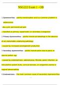 NSG222 Exam 1 - OB &lpar;Latest 2024 &sol; 2025 Update&rpar;&colon; Family Nursing &vert; Review with Questions and Verified Answers &vert; 100&percnt; Correct &vert; Grade A Herzing
