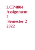 LCP4804 Assignment 2 Semester 2 2022