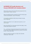 AUTOBODY All Possible Questions and Answers 2024&sol;2025 with complete solution