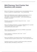 NHA Pharmacy Tech Practice Test Questions with answers