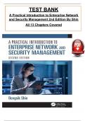 Test Bank - A Practical Introduction to Enterprise Network and Security Management 2nd Edition by Bongsik Shin&comma; All 13 Chapters Covered&comma; Verified Latest Edition