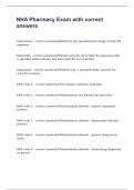 NHA Pharmacy Exam with correct answers