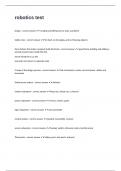 robotics test questions with correct answers graded A&plus; already passed
