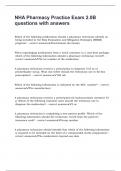 NHA Pharmacy Practice Exam 2&period;0B questions with answers