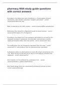 pharmacy NHA study guide questions with correct answers