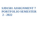 SJD1501 ASSIGNMENT 7 PORTFOLIO SEMESTER 2 - 2022
