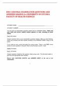 HSS 1100 FINAL EXAMINATION QUESTIONS AND ANSWERS GRADED A&plus;&semi;UNIVERSITY OF OTTAWA FACULTY OF HEALTH SCIENCES