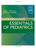 Nelson Essentials of Pediatrics 8th Edition Marcdante Kliegman Test Bank |Complete Guide A+|Instant download.