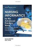Nursing Informatics for the Advanced Practice Nurse 2nd Edition McBride Tietze Test Bank |Complete Guide A+|Instant download.