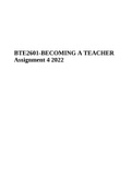 BTE2601-BECOMING A TEACHER Assignment 4 2022.