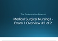 Study Guide Medical Surgical 1 Exam 1 Perioperative Process Overview (NSG123)