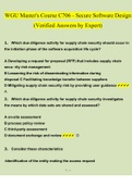 WGU Master's Course C706 - Secure Software Design Questions and Answers 2022 &lpar;Verified Answers by Expert&rpar;