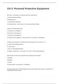 CH 3&colon; Personal Protective Equipment questions with complete solutions