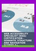 WEB ACCESSIBILITY SPECIALIST &lpar;WAS&rpar; CERTIFICATION - SEMANTIC STRUCTURE AND NAVIGATION SCORED A&plus;