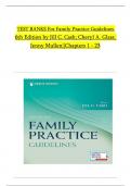 TEST BANKS For Family Practice Guidelines&comma; 6th Edition by Jill C&period; Cash&semi; Cheryl A&period; Glass&comma; All Chapters 1 to 23 complete Verified editon ISBN&colon; 9780826173546