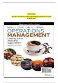 Practice Quiz For Operations Management Creating Value Along the Supply Chain 9th Edition Roberta S&period; Russell&comma; Bernard W&period; Taylor