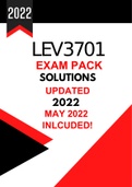 LEV3701 NEW Exam Pack For Exam Period 2022 (Questions and Answers) May 2022 Included!