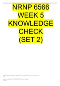 NRNP 6566 Week 5 Knowledge Check
