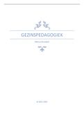 Samenvatting Lessen Gezinspedagogiek (1e master)