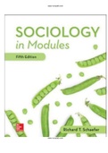 Sociology in Modules 5th Edition Schaefer Test Bank |Complete Guide A+|Instant Download.