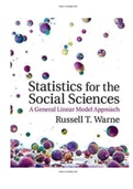 Statistics for the Social Sciences A General Linear Model Approach 1st Edition Warne Test Bank  |Complete Guide A+|Instant Download.