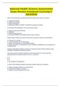 National Health Science Assessment Exam Review Answered Correctly&excl;&excl;&excl;2024&sol;2025