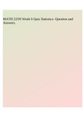 MATH 225N Week 6 Quiz Statistics- Question and Answers&period;