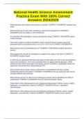 National Health Science Assessment Practice Exam With 100&percnt; Correct Answers 2024&sol;2025