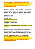 New 2022&sol;2023 Update NURSING 428 Med Surge HESI Review Test Questions and Answers Correct&sol;Verified with rationales Graded A&plus; Guaranteed Success 