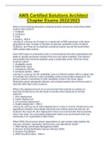 AWS Certified Solutions Architect  Chapter Exams 2022&sol;2023