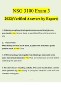 NSG 3100 Exam 3 Questions and Answers 2023 | 100% Verified