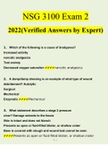 NSG 3100 Exam 2 Questions and Answers 2023 | 100% Verified