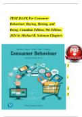  TEST BANK For Consumer Behaviour&colon; Buying&comma; Having&comma; and Being&comma; Canadian Edition&comma; 9th Edition&comma; 2024 by Michael R&period; Solomon Chapters 1 - 15 