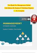 TEST BANK For Management Global&comma; 15th Edition By Stephen P&period; Robbins&comma; Verified Chapters 1 - 18&comma; Complete Newest Version