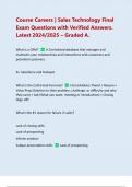 Course Careers &vert; Sales Technology Final Exam Questions with Verified Answers&period; Latest 2024&sol;2025 &ndash; Graded A&period;