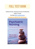 Psychiatric Nursing- Contemporary Practice 7th Edition Boyd Luebbert Test Bank