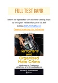 Terrorism and Organized Hate Crime Intelligence Gathering Analysis and Investigations 4th Edition Ronczkowski Test Bank