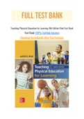 Teaching Physical Education for Learning 8th Edition Rink Test Bank
