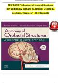TEST BANK For Anatomy of Orofacial Structures  9th Edition by Richard W&period; Brand&semi; Donald E&period; Isselhard&comma; Chapters 1 - 36 &vert; Complete &emsp;