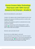 Course Careers Sales Technology Final Exam with 100&percnt; Correct Answers&vert; Latest 2024&sol;2025 &vert;2nd Attempt - Graded A