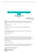 RN VATI Adult Medical Surgical 2019. Questions and Answers