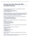 Nursing Care Plans Study Set With Complete Solutions&period;